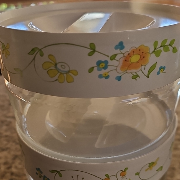 4 Vintage Pyrex See & Store Wildflower Glass Canisters Storage oven safe - Picture 13 of 15